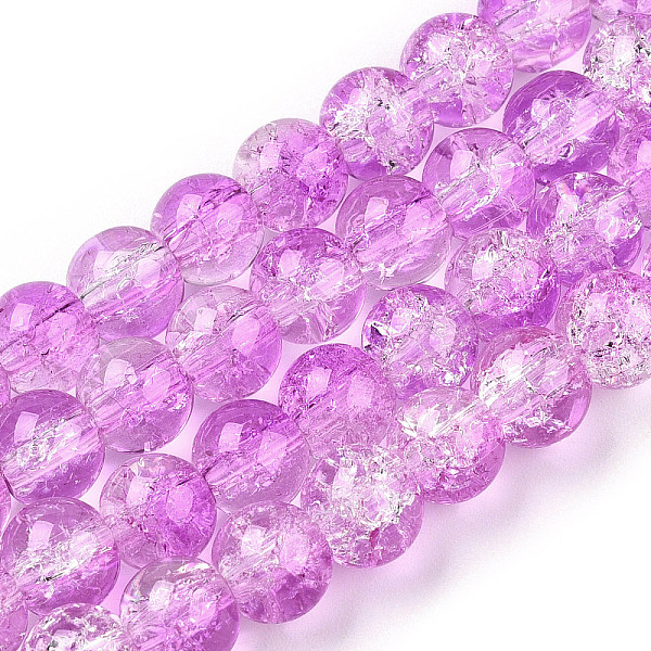 PandaHall Baking Painted Crackle Glass Bead Strands, Two Tone, Round, Dark Violet, 8mm, Hole: 1.3~1.6mm, about 100pcs/strand, 31.4 inch..., Purple
PandaHall Baking Painted Crackle Glass Bead Strands, Two Tone, Round, Dark Violet, 8mm, Hole: 1.3~1.6mm, about 100pcs/strand, 31.4 inch..., Purple