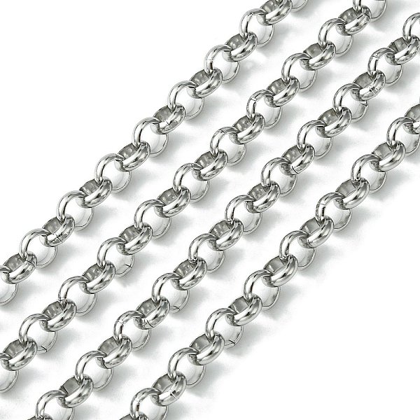 PandaHall 304 Stainless Steel Rolo Chains, Belcher Chain, Unwelded, Stainless Steel Color, 6x2mm 304 Stainless Steel
PandaHall 304 Stainless Steel Rolo Chains, Belcher Chain, Unwelded, Stainless Steel Color, 6x2mm 304 Stainless Steel