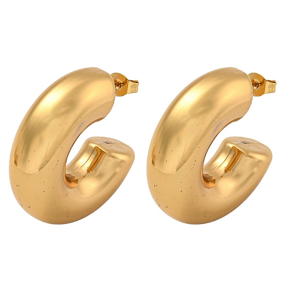 PandaHall Vacuum Plating 202 Stainless Steel Hoop Earring, with 304 Stainless Steel Pins, Golden, 31x10mm 202 Stainless Steel
PandaHall Vacuum Plating 202 Stainless Steel Hoop Earring, with 304 Stainless Steel Pins, Golden, 31x10mm 202 Stainless Steel
