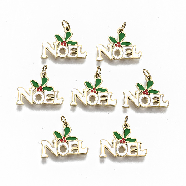 PandaHall 316 Surgical Stainless Steel Enamel Charms, with Jump Rings, for Christmas, White Word Noel, Real 14K Gold Plated, 10x14x1mm, Jump...
PandaHall 316 Surgical Stainless Steel Enamel Charms, with Jump Rings, for Christmas, White Word Noel, Real 14K Gold Plated, 10x14x1mm, Jump...