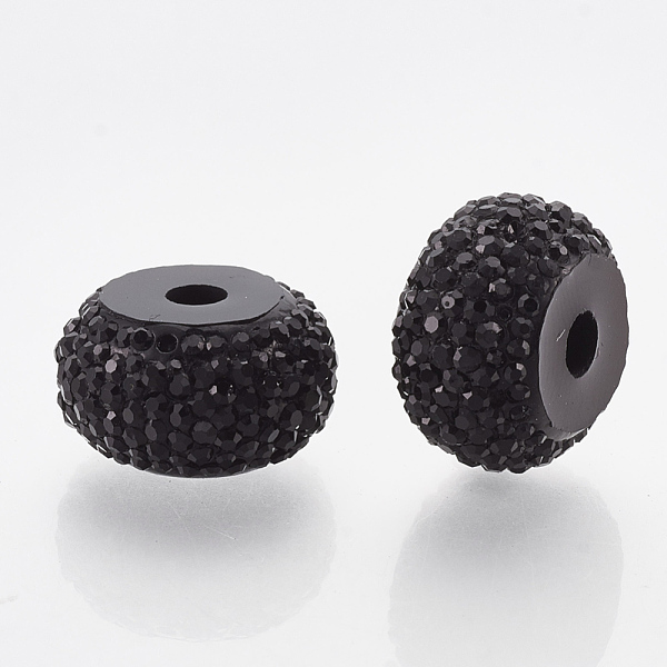 PandaHall Resin Rhinestone Beads, Rondelle, Black, 12x6.5mm, Hole: 2mm Resin+Rhinestone Rondelle Black
PandaHall Resin Rhinestone Beads, Rondelle, Black, 12x6.5mm, Hole: 2mm Resin+Rhinestone Rondelle Black