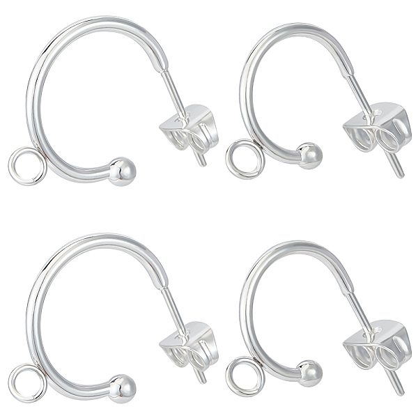 PandaHall Beebeecraft 20Pcs 2 Size 304 Stainless Steel Ring Stud Earrings Findings, Half Hoop Earrings Findings with Loops, with 20Pcs Brass...
PandaHall Beebeecraft 20Pcs 2 Size 304 Stainless Steel Ring Stud Earrings Findings, Half Hoop Earrings Findings with Loops, with 20Pcs Brass...