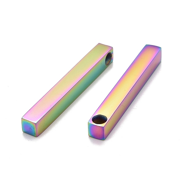 PandaHall Ion Plating(IP) 304 Stainless Steel Polished Pendant, Bar, Rainbow Color, 40x5x5mm, Hole: 3~3.5mm 304 Stainless Steel Rectangle
PandaHall Ion Plating(IP) 304 Stainless Steel Polished Pendant, Bar, Rainbow Color, 40x5x5mm, Hole: 3~3.5mm 304 Stainless Steel Rectangle