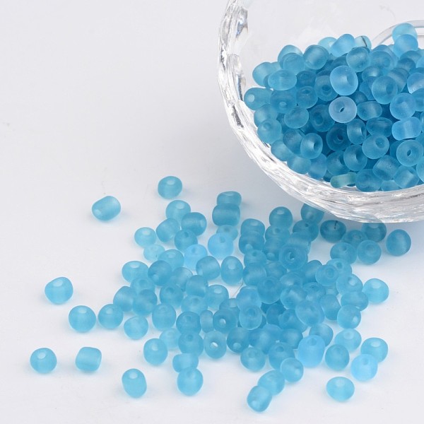 PandaHall 6/0 Frosted Round Glass Seed Beads, Sky Blue, Size: about 4mm in diameter, hole:1.5mm, about 495pcs/50g Glass Blue
PandaHall 6/0 Frosted Round Glass Seed Beads, Sky Blue, Size: about 4mm in diameter, hole:1.5mm, about 495pcs/50g Glass Blue