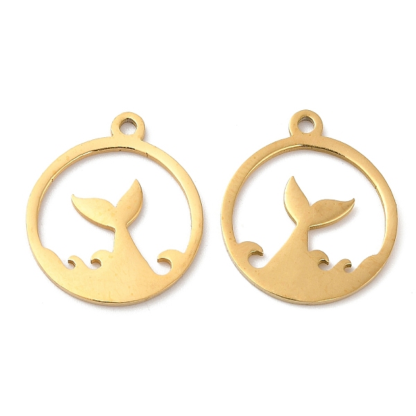 PandaHall 201 Stainless Steel Pendants, Flat Round with Fishtail Charm, Golden, 17.5x15.5x1mm, Hole: 1.4mm 201 Stainless Steel Flat Round
PandaHall 201 Stainless Steel Pendants, Flat Round with Fishtail Charm, Golden, 17.5x15.5x1mm, Hole: 1.4mm 201 Stainless Steel Flat Round