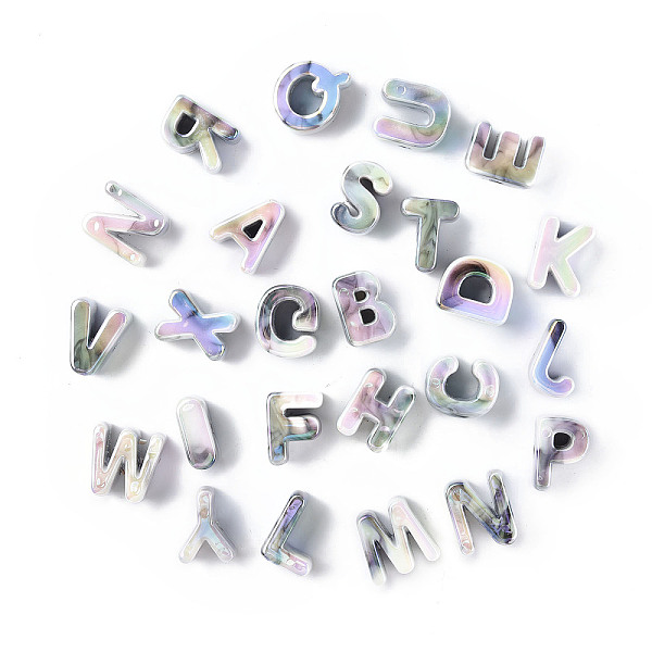 PandaHall Opaque Rainbow Iridescent Acrylic Beads, Random Letter, Slate Gray, 21x8.5~20.5x15mm, Hole: 4mm Acrylic Letter A~Z
PandaHall Opaque Rainbow Iridescent Acrylic Beads, Random Letter, Slate Gray, 21x8.5~20.5x15mm, Hole: 4mm Acrylic Letter A~Z