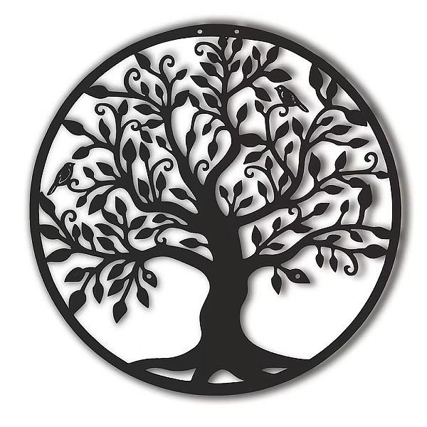 PandaHall Metal Wall Art, Iron Tree of Life Wall Decor, for Bedroom Living Room Decoration, Black, 280mm Iron Flat Round Black
PandaHall Metal Wall Art, Iron Tree of Life Wall Decor, for Bedroom Living Room Decoration, Black, 280mm Iron Flat Round Black