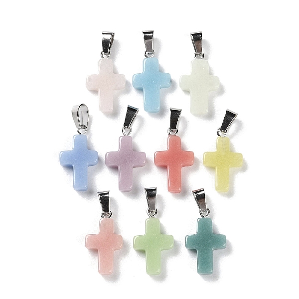 PandaHall Synthetic Noctilucent Stone/Luminous Stone Pendants, Glow in the Dark Cross Charms with Stainless Steel Color Plated 201 Stainless..., Multicolor
PandaHall Synthetic Noctilucent Stone/Luminous Stone Pendants, Glow in the Dark Cross Charms with Stainless Steel Color Plated 201 Stainless..., Multicolor