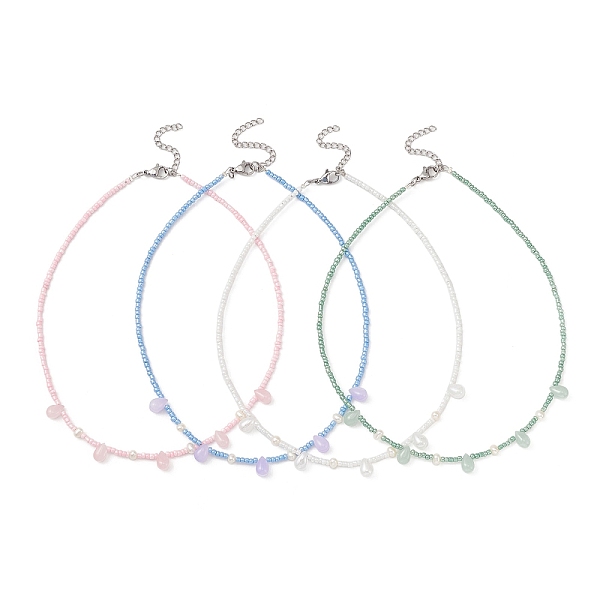 PandaHall Glass Teardrop Pendant Necklace with Natural Pearl Beaded Chains, Mixed Color, 14.80 inch(37.6cm) Pearl Multicolor
PandaHall Glass Teardrop Pendant Necklace with Natural Pearl Beaded Chains, Mixed Color, 14.80 inch(37.6cm) Pearl Multicolor