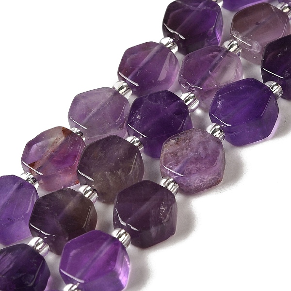 PandaHall Natural Amethyst Beads Strands, Hexagon, with Seed Beads, 8.5~9x8.5~10x4~5mm, Hole: 1mm, about 37~38pcs/strand, 15.55''~15.75''...
PandaHall Natural Amethyst Beads Strands, Hexagon, with Seed Beads, 8.5~9x8.5~10x4~5mm, Hole: 1mm, about 37~38pcs/strand, 15.55''~15.75''...