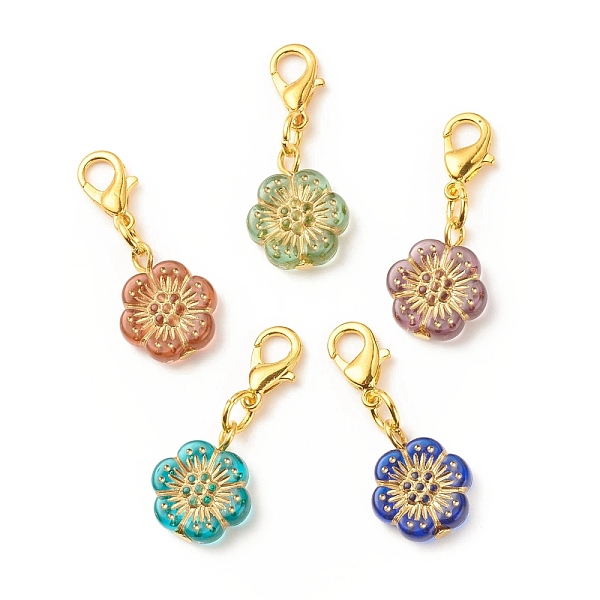 PandaHall Plating Acrylic Pendant Decorations, Metal Enlaced, with Alloy Lobster Claw Clasps, Flower, Mixed Color, 30mm, Flower: 16x13x4mm..., Multicolor
PandaHall Plating Acrylic Pendant Decorations, Metal Enlaced, with Alloy Lobster Claw Clasps, Flower, Mixed Color, 30mm, Flower: 16x13x4mm..., Multicolor