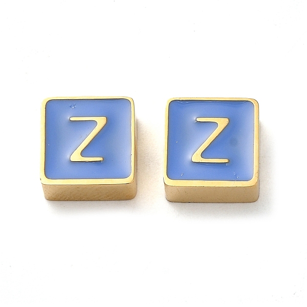 PandaHall 304 Stainless Steel Enamel Beads, Real 14K Gold Plated, Square with Letter, Letter Z, 8x8x4mm, Hole: 2mm Stainless Steel+Enamel...
PandaHall 304 Stainless Steel Enamel Beads, Real 14K Gold Plated, Square with Letter, Letter Z, 8x8x4mm, Hole: 2mm Stainless Steel+Enamel...