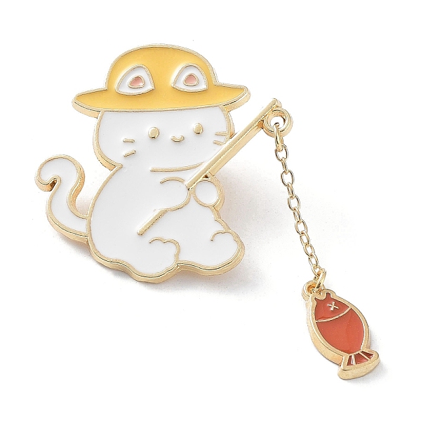 PandaHall Fishing Cat Enamel Pins, Light Gold Alloy Badge for Women, Chocolate, 51.5mm Alloy+Enamel Cat Shape Brown
PandaHall Fishing Cat Enamel Pins, Light Gold Alloy Badge for Women, Chocolate, 51.5mm Alloy+Enamel Cat Shape Brown