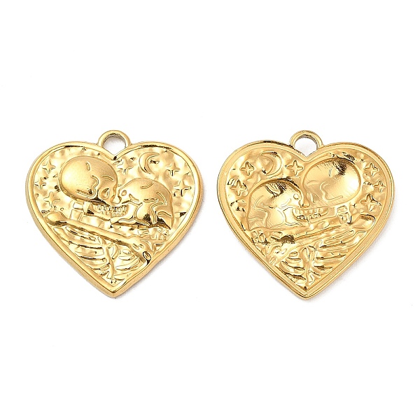 PandaHall 304 Stainless Steel Pendants, Textured, Heart with Skull Charm, Real 18K Gold Plated, 20x20.5x2mm, Hole: 2.5mm 304 Stainless Steel...
PandaHall 304 Stainless Steel Pendants, Textured, Heart with Skull Charm, Real 18K Gold Plated, 20x20.5x2mm, Hole: 2.5mm 304 Stainless Steel...