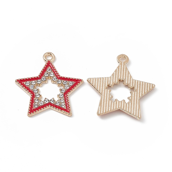 PandaHall Alloy Rhinestone Pendants, Enamel Style, Star Charm, Light Gold, Red, 24x22x1.5mm, Hole: 1.8mm Alloy Rhinestone+Enamel Star Red
PandaHall Alloy Rhinestone Pendants, Enamel Style, Star Charm, Light Gold, Red, 24x22x1.5mm, Hole: 1.8mm Alloy Rhinestone+Enamel Star Red