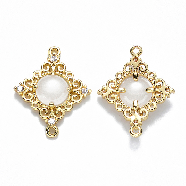 PandaHall Glass Links connectors, with Eco-Friendly Alloy Open Back Berzel Findings and Clear Cubic Zirconia, Rhombus, Nickel Free, Light...
PandaHall Glass Links connectors, with Eco-Friendly Alloy Open Back Berzel Findings and Clear Cubic Zirconia, Rhombus, Nickel Free, Light...