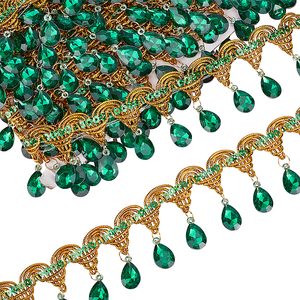 PandaHall FINGERINSPIRE 9m Hanging Beads Fringe Lace (48.5mm) Wide Green Rhinestone Bead Fringe Trim Polyester Sewing Fringe Tassel Trim by..., Gold
PandaHall FINGERINSPIRE 9m Hanging Beads Fringe Lace (48.5mm) Wide Green Rhinestone Bead Fringe Trim Polyester Sewing Fringe Tassel Trim by..., Gold