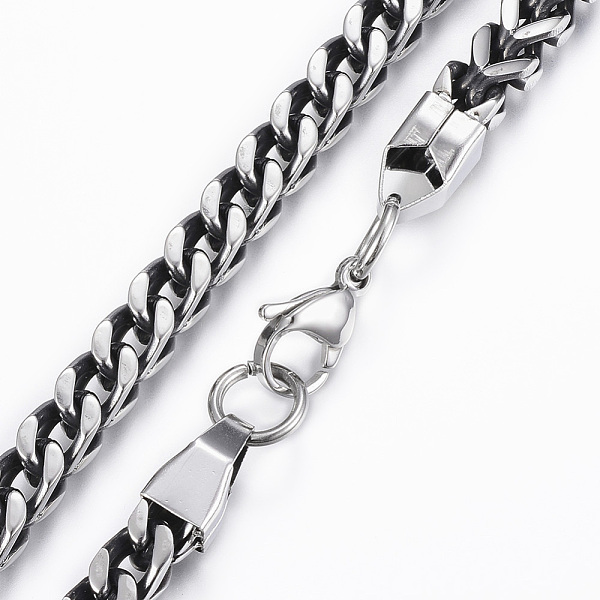 PandaHall 304 Stainless Steel Wheat Chain Necklaces, with Lobster Claw Clasps, Faceted, Antique Silver, 24.41 inch(62cm) 304 Stainless Steel
PandaHall 304 Stainless Steel Wheat Chain Necklaces, with Lobster Claw Clasps, Faceted, Antique Silver, 24.41 inch(62cm) 304 Stainless Steel