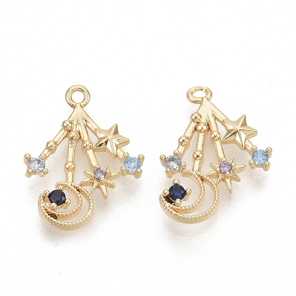 PandaHall Brass Cubic Zirconia Pendants, Nickel Free, Colorful, Real 18K Gold Plated, 18x14x2.5mm, Hole: 1mm Brass+Cubic Zirconia Others
PandaHall Brass Cubic Zirconia Pendants, Nickel Free, Colorful, Real 18K Gold Plated, 18x14x2.5mm, Hole: 1mm Brass+Cubic Zirconia Others