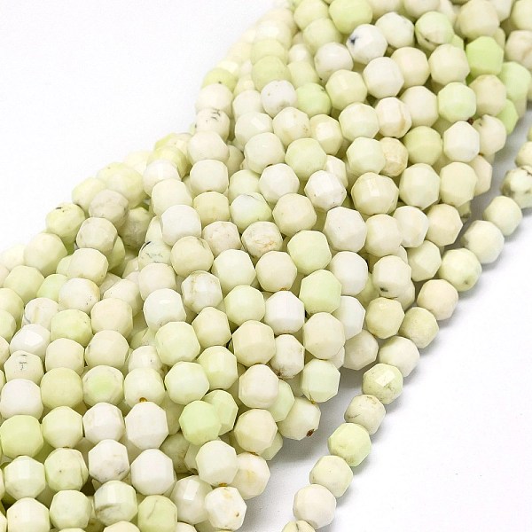 PandaHall Natural Lemon Turquoise Beads Strands, Faceted, Bicone, Double Terminated Point Prism Beads, 5~6x6mm, Hole: 0.7mm, about...
PandaHall Natural Lemon Turquoise Beads Strands, Faceted, Bicone, Double Terminated Point Prism Beads, 5~6x6mm, Hole: 0.7mm, about...