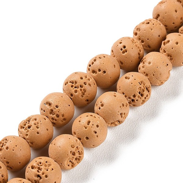 PandaHall Synthetic Lava Rock Dyed Beads Strands, Round, Sandy Brown, 7.5~8mm, Hole: 1mm, about 50pcs/strand, 14.88''(37.8cm) Lava Rock...
PandaHall Synthetic Lava Rock Dyed Beads Strands, Round, Sandy Brown, 7.5~8mm, Hole: 1mm, about 50pcs/strand, 14.88''(37.8cm) Lava Rock...