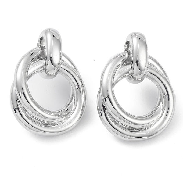 PandaHall Rack Plating Brass Interlaced Ring Stud Earrings for Women, Long-Lasting Plated, Lead Free & Cadmium Free, Platinum...
PandaHall Rack Plating Brass Interlaced Ring Stud Earrings for Women, Long-Lasting Plated, Lead Free & Cadmium Free, Platinum...