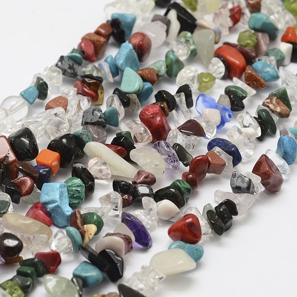 PandaHall Natural Gemstone Beads Strands, chip, Mixed Color, 3~5x7~13x2~4mm, Hole: 0.4mm, 31 inch Mixed Stone Chip Multicolor
PandaHall Natural Gemstone Beads Strands, chip, Mixed Color, 3~5x7~13x2~4mm, Hole: 0.4mm, 31 inch Mixed Stone Chip Multicolor