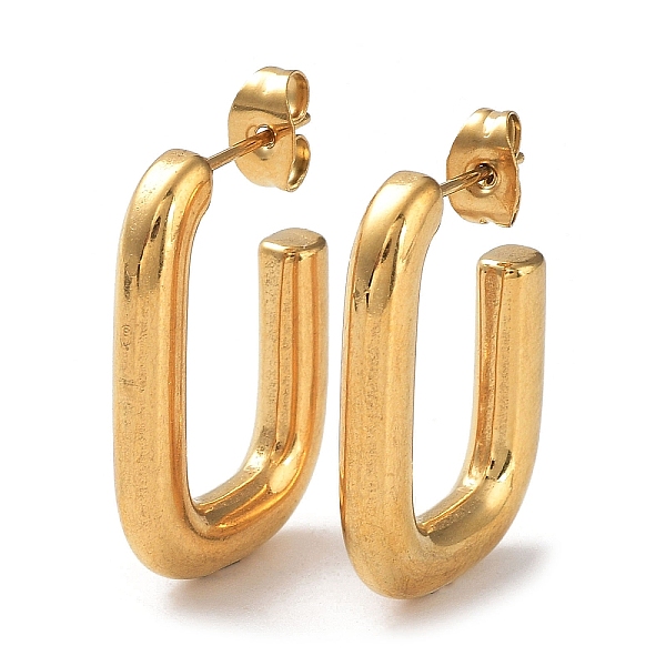 PandaHall Ion Plating(IP) 304 Stainless Steel Rectangle Ear Studs for Women, Real 18K Gold Plated, 26x4mm 304 Stainless Steel Rectangle
PandaHall Ion Plating(IP) 304 Stainless Steel Rectangle Ear Studs for Women, Real 18K Gold Plated, 26x4mm 304 Stainless Steel Rectangle