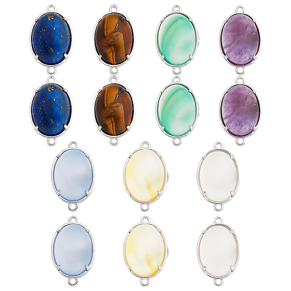 PandaHall SUPERFINDINGS 14Pcs 7 Styles Natural Stone Links Connectors Oval Gemstone Pendants Links Platinum Jasper Mixed Stone Charm..., Multicolor
PandaHall SUPERFINDINGS 14Pcs 7 Styles Natural Stone Links Connectors Oval Gemstone Pendants Links Platinum Jasper Mixed Stone Charm..., Multicolor