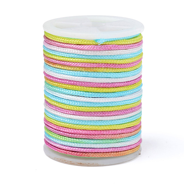 PandaHall Segment Dyed Polyester Thread, Braided Cord, Colorful, 1.5mm, about 5.46 yards(5m)/roll Polyester
PandaHall Segment Dyed Polyester Thread, Braided Cord, Colorful, 1.5mm, about 5.46 yards(5m)/roll Polyester