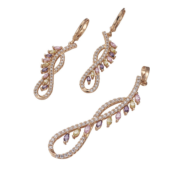 PandaHall Golden Plated Brass Rhinestone Dangle Earrings & Pendant Sets, Infinity, Colorful, 51x11x4mm, 43mm, Pin: 1mm Brass Infinity..., Multicolor
PandaHall Golden Plated Brass Rhinestone Dangle Earrings & Pendant Sets, Infinity, Colorful, 51x11x4mm, 43mm, Pin: 1mm Brass Infinity..., Multicolor