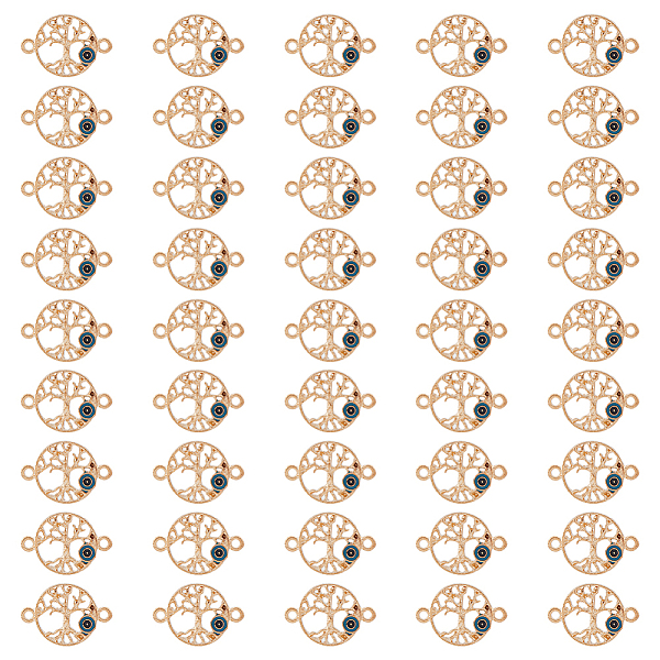 PandaHall DICOSMETIC 50Pcs Alloy Connector Charms with Steel Blue Enamel, Flat Round Tree Links with Evil Eye, Light Gold, 15.5x23x1.5mm...
PandaHall DICOSMETIC 50Pcs Alloy Connector Charms with Steel Blue Enamel, Flat Round Tree Links with Evil Eye, Light Gold, 15.5x23x1.5mm...