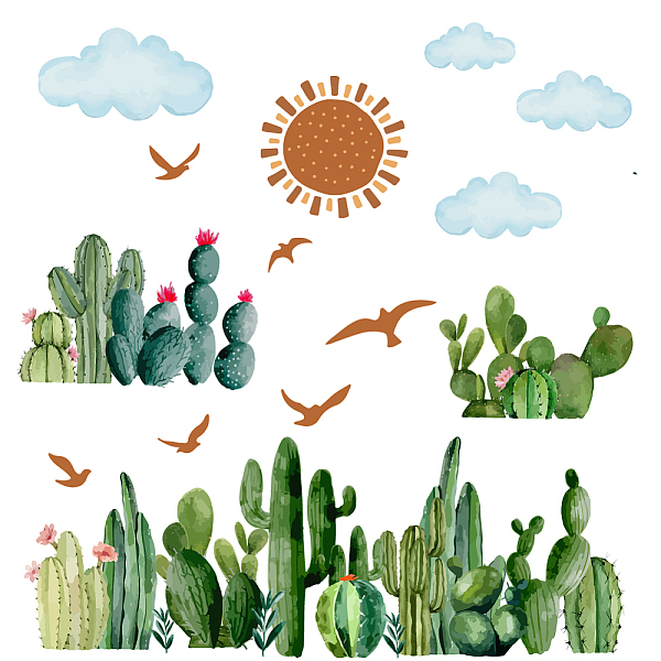 PandaHall PVC Wall Stickers, Wall Decoration, Cactus Pattern, 900x390mm, 2 sheets/set PVC Cactus Green
PandaHall PVC Wall Stickers, Wall Decoration, Cactus Pattern, 900x390mm, 2 sheets/set PVC Cactus Green