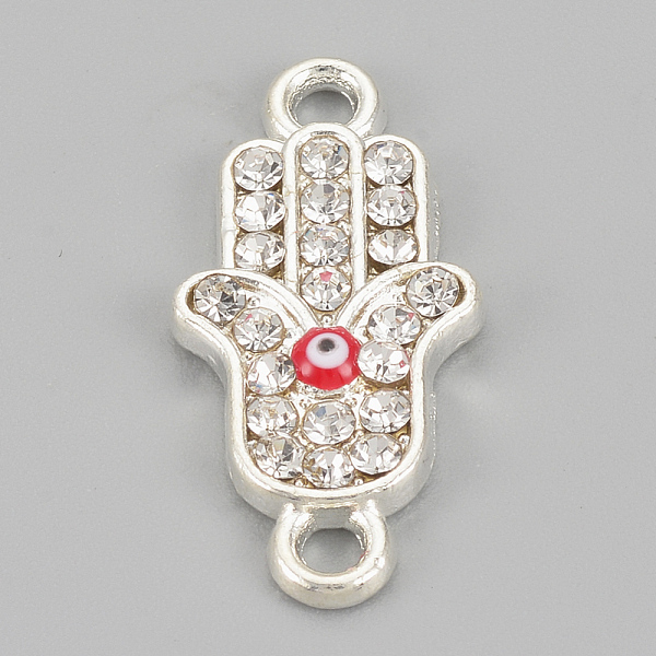 PandaHall Alloy Rhinestone Links connectors, Cadmium Free & Lead Free, Hamsa Hand/Hand of Fatima/Hand of Miriam with Evil Eye, Red, Silver...
PandaHall Alloy Rhinestone Links connectors, Cadmium Free & Lead Free, Hamsa Hand/Hand of Fatima/Hand of Miriam with Evil Eye, Red, Silver...