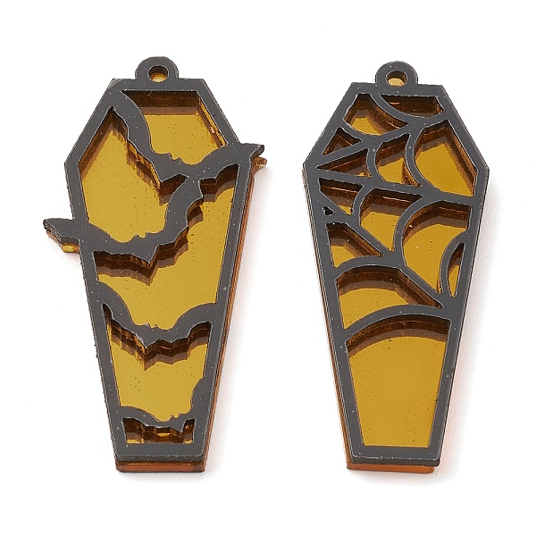 PandaHall Opaque Acrylic Pendants, Coffin with Bat and Spider Web, for Halloween, Yellow, 47.5x20x3.5mm, Hole: 1.6mm, 2pcs/set Acrylic...
PandaHall Opaque Acrylic Pendants, Coffin with Bat and Spider Web, for Halloween, Yellow, 47.5x20x3.5mm, Hole: 1.6mm, 2pcs/set Acrylic...
