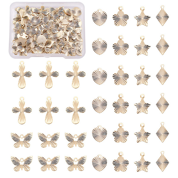 PandaHall Spritewelry 84Pcs 6 Style Brass Charms & Pendants, Long-Lasting Plated, Cadmium Free & Lead Free, Mixed Shape, Real 24K Gold...
PandaHall Spritewelry 84Pcs 6 Style Brass Charms & Pendants, Long-Lasting Plated, Cadmium Free & Lead Free, Mixed Shape, Real 24K Gold...