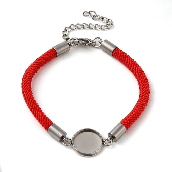 PandaHall Milan Cord & 304 Stainless Steel Bracelets Making, with Round Tray, Red, Tray: 10mm, 7-1/4 inch(18.4cm) 304 Stainless Steel Red
PandaHall Milan Cord & 304 Stainless Steel Bracelets Making, with Round Tray, Red, Tray: 10mm, 7-1/4 inch(18.4cm) 304 Stainless Steel Red
