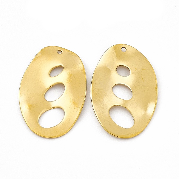 PandaHall Ion Plating(IP) 304 Stainless Steel Pendants, Oval Charm, Real 18K Gold Plated, 34x22x1mm, Hole: 1.5mm 304 Stainless Steel Oval
PandaHall Ion Plating(IP) 304 Stainless Steel Pendants, Oval Charm, Real 18K Gold Plated, 34x22x1mm, Hole: 1.5mm 304 Stainless Steel Oval