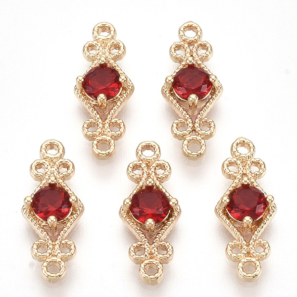 PandaHall Golden Tone Brass Links Connectors, with Glass, Rhombus, Red, 16x6.5x3.5mm, Hole: 1mm Brass+Glass Rhombus Red
PandaHall Golden Tone Brass Links Connectors, with Glass, Rhombus, Red, 16x6.5x3.5mm, Hole: 1mm Brass+Glass Rhombus Red