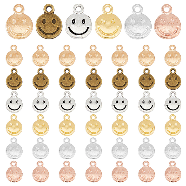 PandaHall DICOSMETIC 180Pcs 6 Colors Alloy Charms, Flat Round with Smiling Face Charm, Mixed Color, 10x7x1.5mm, Hole: 1.4mm, 30pcs/color...
PandaHall DICOSMETIC 180Pcs 6 Colors Alloy Charms, Flat Round with Smiling Face Charm, Mixed Color, 10x7x1.5mm, Hole: 1.4mm, 30pcs/color...