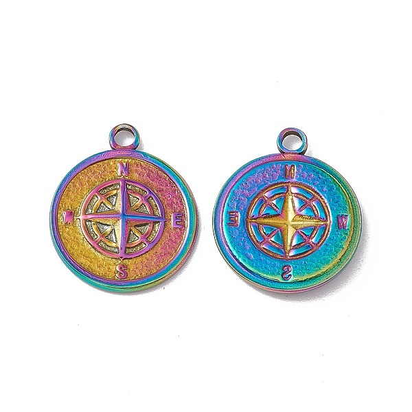 PandaHall Ion Plating(IP) 304 Stainless Steel Pendants, Flat Round with Compass, Rainbow Color, 19x16x1.5mm, Hole: 2.2mm 304 Stainless Steel...
PandaHall Ion Plating(IP) 304 Stainless Steel Pendants, Flat Round with Compass, Rainbow Color, 19x16x1.5mm, Hole: 2.2mm 304 Stainless Steel...