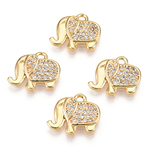PandaHall Brass Micro Pave Cubic Zirconia Charms, Real 18K Gold Plated, Elephant, Clear, 11x11.5x1mm, Hole: 1.4mm Brass+Cubic Zirconia...
PandaHall Brass Micro Pave Cubic Zirconia Charms, Real 18K Gold Plated, Elephant, Clear, 11x11.5x1mm, Hole: 1.4mm Brass+Cubic Zirconia...