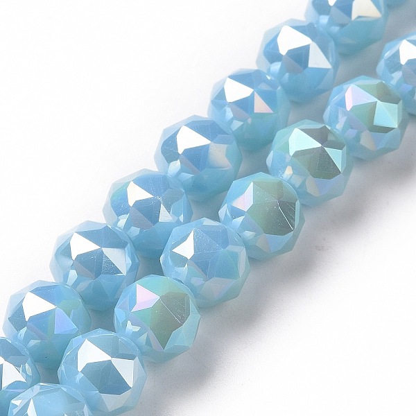 PandaHall Electroplate Opaque Glass Beads Strands, AB Color Plated, Faceted, Round, Sky Blue, 8x7.5mm, Hole: 1.5mm, about 71~72pcs/strand...
PandaHall Electroplate Opaque Glass Beads Strands, AB Color Plated, Faceted, Round, Sky Blue, 8x7.5mm, Hole: 1.5mm, about 71~72pcs/strand...