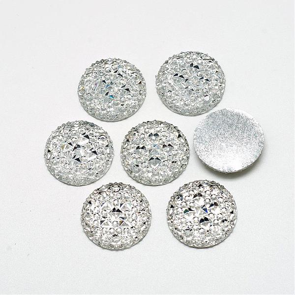 PandaHall Resin Cabochons, Bottom Silver Plated, Half Round/Dome, White, 20x3.5~4mm Resin Half Round White
PandaHall Resin Cabochons, Bottom Silver Plated, Half Round/Dome, White, 20x3.5~4mm Resin Half Round White