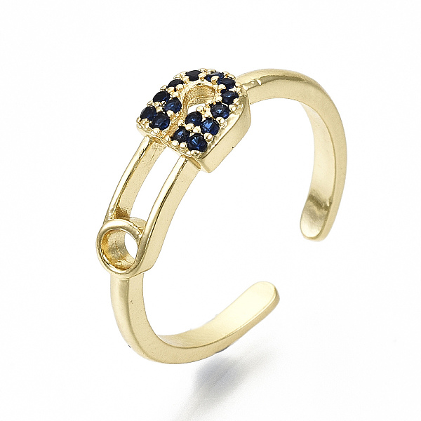 PandaHall Brass Micro Pave Cubic Zirconia Cuff Rings, Open Rings, Cadmium Free & Nickel Free & Lead Free, Safety Pin Shape, Real 16K Gold...
PandaHall Brass Micro Pave Cubic Zirconia Cuff Rings, Open Rings, Cadmium Free & Nickel Free & Lead Free, Safety Pin Shape, Real 16K Gold...