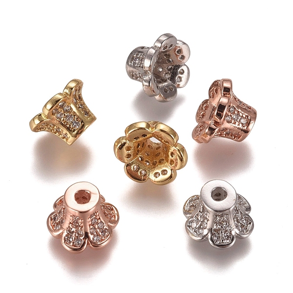 PandaHall 6-Petal Brass Micro Pave Clear Cubic Zirconia Bead Caps, Flower, Mixed Color, 9.5x6mm, Hole: 1.8mm, Inner Diameter: 4mm...
PandaHall 6-Petal Brass Micro Pave Clear Cubic Zirconia Bead Caps, Flower, Mixed Color, 9.5x6mm, Hole: 1.8mm, Inner Diameter: 4mm...