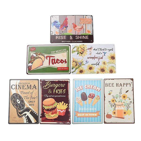 PandaHall Vintage Metal Tin Sign, Iron Wall Decor for Bars, Restaurants, Cafes Pubs, Rectangle, Mixed Color, 200~300x200~300x0.3mm, Hole..., Multicolor
PandaHall Vintage Metal Tin Sign, Iron Wall Decor for Bars, Restaurants, Cafes Pubs, Rectangle, Mixed Color, 200~300x200~300x0.3mm, Hole..., Multicolor