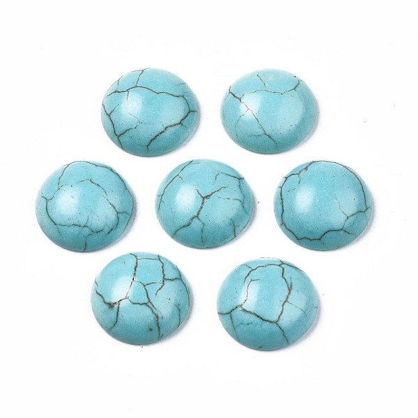 PandaHall Craft Findings Dyed Synthetic Turquoise Gemstone Flat Back Dome Cabochons, Half Round, Dark Turquoise, 16x5mm Synthetic Turquoise..., Cyan
PandaHall Craft Findings Dyed Synthetic Turquoise Gemstone Flat Back Dome Cabochons, Half Round, Dark Turquoise, 16x5mm Synthetic Turquoise..., Cyan