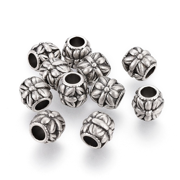PandaHall Tibetan Style Alloy European Beads, Large Hole Beads, Barrel with Flower, Lead Free & Nickel Free & Cadmium Free, Thailand...
PandaHall Tibetan Style Alloy European Beads, Large Hole Beads, Barrel with Flower, Lead Free & Nickel Free & Cadmium Free, Thailand...