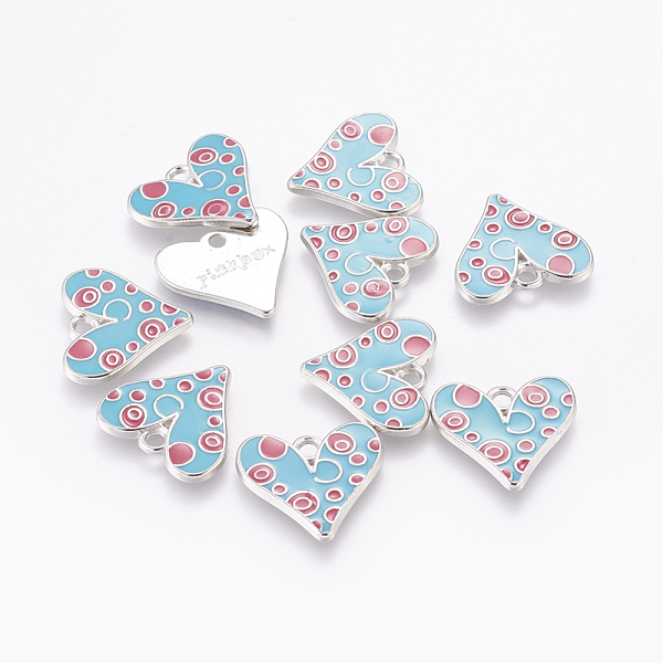 PandaHall Alloy Enamel Pendant, Cadmium Free & Lead Free, Heart, Platinum, about 19mm wide, 19mm long, 2mm thick, hole: 2.5mm Alloy+Enamel..., Blue
PandaHall Alloy Enamel Pendant, Cadmium Free & Lead Free, Heart, Platinum, about 19mm wide, 19mm long, 2mm thick, hole: 2.5mm Alloy+Enamel..., Blue